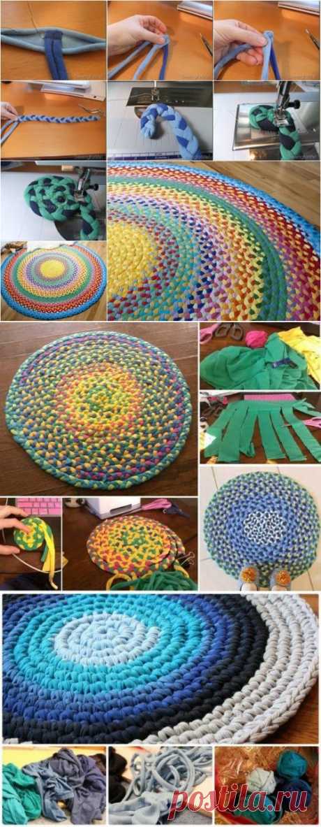 How To Make A Braided T-Shirt Rug | www.FabArtDIY.com