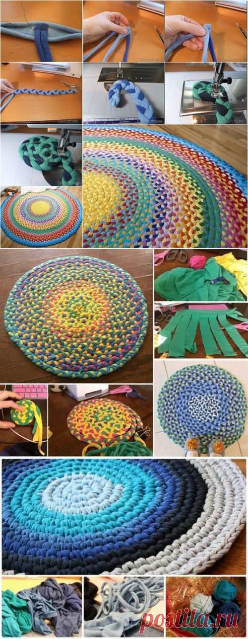 How To Make A Braided T-Shirt Rug | www.FabArtDIY.com