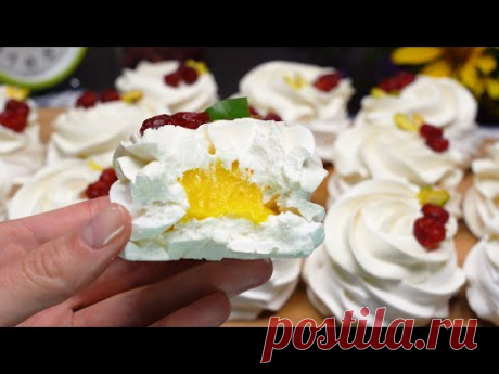 ИДЕАЛЬНЫЙ ДЕСЕРТ! 🥰 МИНИ ПАВЛОВА с Нежнейшей Начинкой и Кремом | Кулинарим с Таней