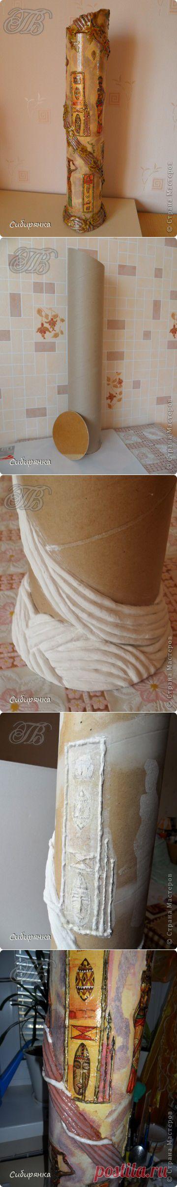Обалденная напольная ваза с африканскими мотивами! Мастер-класс от СИБИРЯНКА