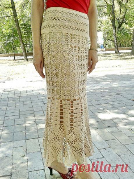 Saia em Crochê com Gráficos - Katia Ribeiro Moda e Decoração Handmade