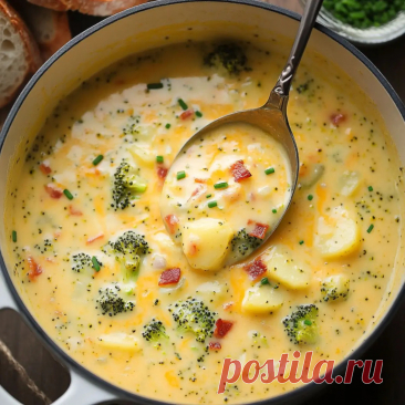 Leckere Brokkolisuppe mit Käse und Kartoffeln - kathisgenusskueche.de