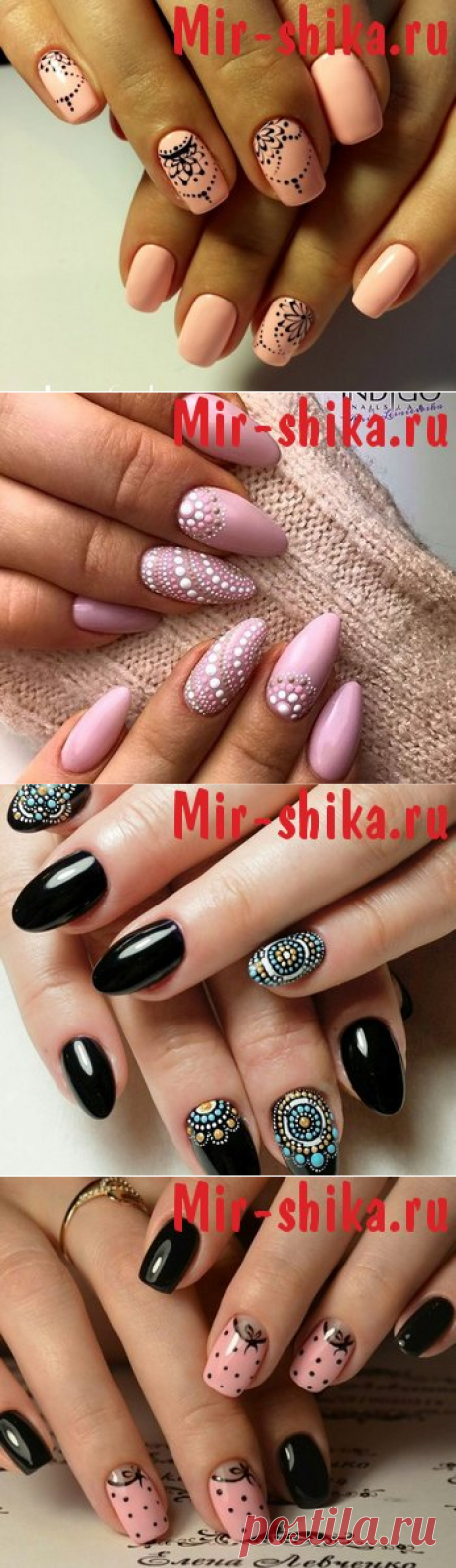 Рисунки дотсом на ногтях для начинающих пошаговое фото | Мир Шика