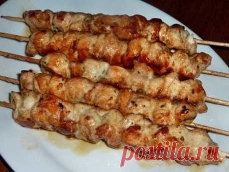 Шашлык из курицы в духовке.