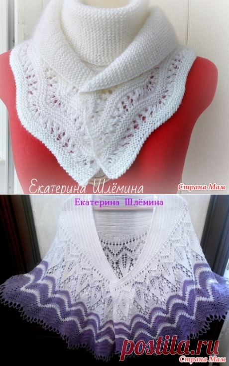 Белый шарф-снуд - Вязание - Страна Мам