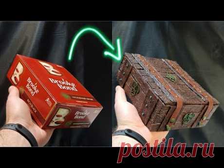 Шкатулка из чайной коробки. Своими руками / Loretz from the tea box / DIY