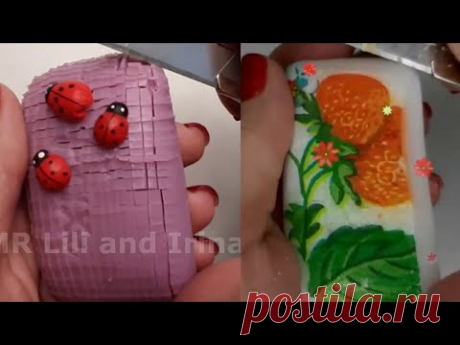 😍ASMR 💜  Soap CARVING👌 Soap DIY 💚ASMR  No talking. AMAZING SOUNDS. - YouTube