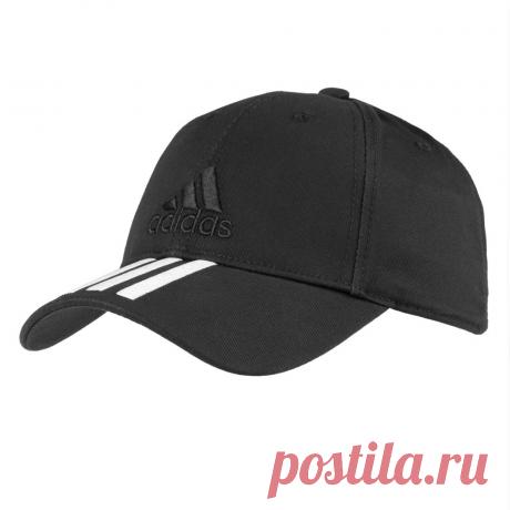 Бейсболка Six-panel Classic 3 stripes, черная - Интернет-магазин Gen.RU