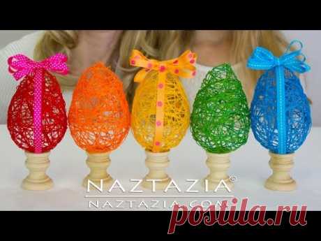 HOW to MAKE STRING EGGS - DIY Tutorial Easter Eggs Craft for Kids