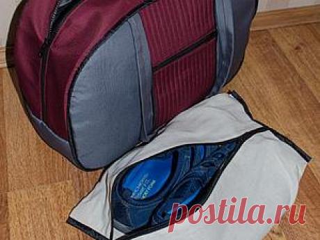 Как сшить мешок для сменной обуви, который удобно носить в спортивной сумке