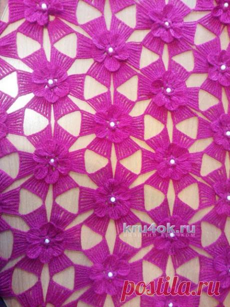 Шаль Дивный сад. Работа Марины Михайловны - вязание крючком на kru4ok.ru