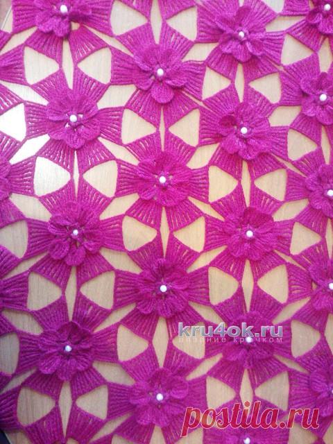 Шаль Дивный сад. Работа Марины Михайловны - вязание крючком на kru4ok.ru