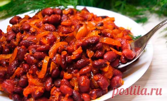 Фасолька к гарниру — когда дома нет мяса, а хочется вкусно и сытно поесть! Просто божественно!