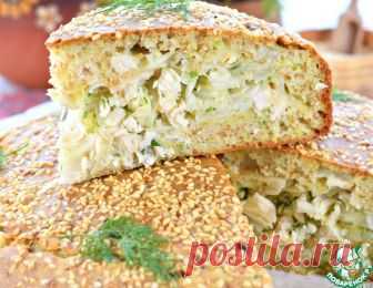 Пирог капустный с курицей – кулинарный рецепт