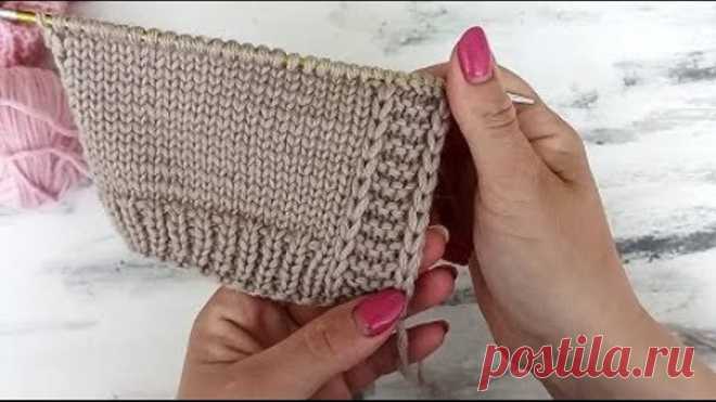 Вяжем спицами цельновязную планку для кардигана, кофты, платья