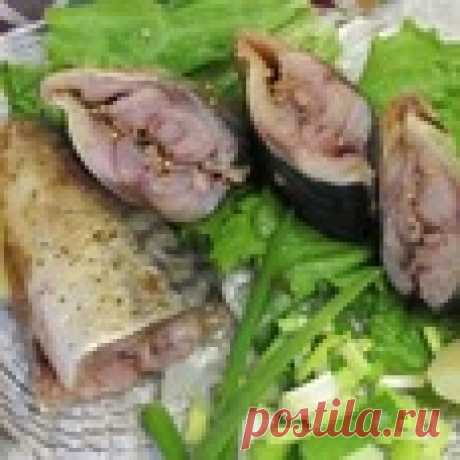 Скумбрия солёная из морозильной камеры Кулинарный рецепт