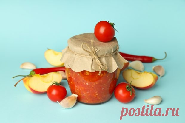 Аджика с яблоками и помидорами на зиму — Домашняя кулинария