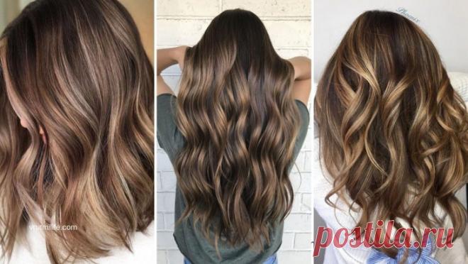 Покажите колористу: 40 идей мелирования на каштановые волосы