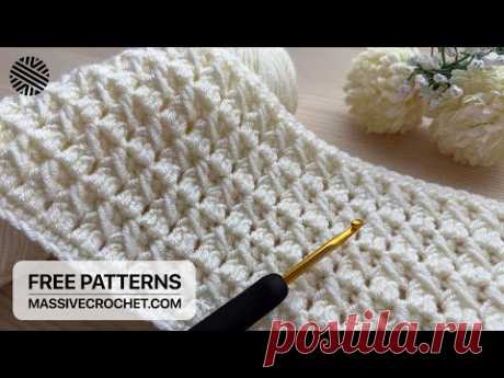 VERY EASY Crochet Pattern for Beginners! ⚡️👌 Crochet Stitch for Baby Blanket, Bag & Scarf