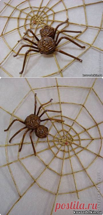 Мастер-класс, как сплести паучка из газет. Делаем панно из газет | Плетение из газет | Кладовая Плюшкина | Уроки, мастер-класс | Ковровая вышивка и креативное рукоделие