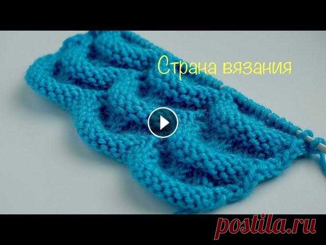 Узоры спицами. Узор «Волны». Knitting patterns. Waves pattern. Узор спицами «Волны» чаще всего используется для отделки или в качестве каймы вязанного изделия. Раппорт узора 11 петель и 10 рядов. Для образца набир...