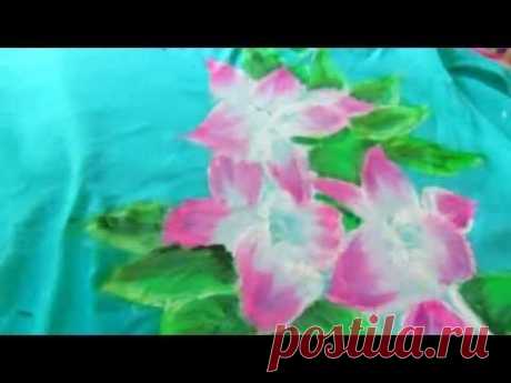 ОРХИДЕИ (роспись кофты)-1 часть - YouTube