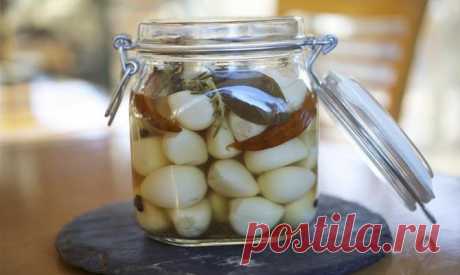Чеснок маринованный головками на зиму – рецепт + видео