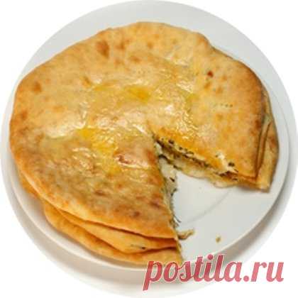 осетинский пирог с сулугуни, яйцом и зеленым луком