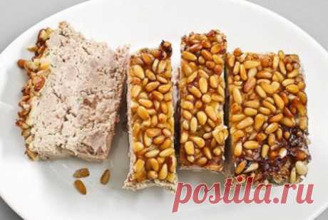 Мясной хлеб из утки, сливок, орехов. Закуска французская Terrine.