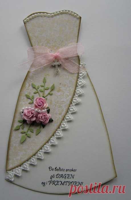 (3) 2 STK. Pige konfirmationskort
