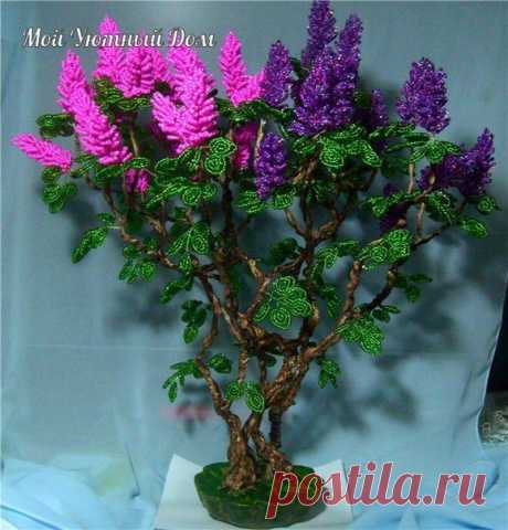 Сирень из бисера. Очень красиво!
