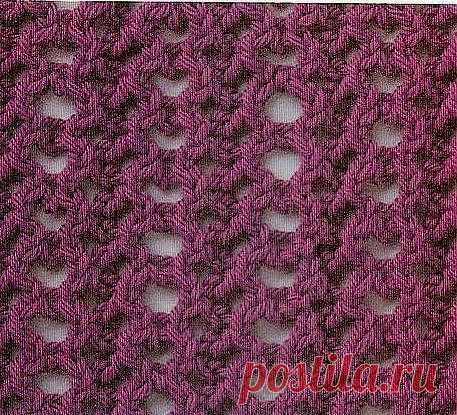 Узор (вязание спицами, схема)