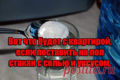 Вот что будет с квартирой,
если поставить на пол стакан с солью и уксусом.
Результат — уже через сутки
Мало кто об этом задумывается, но в доме тоже может накапливаться негативная энергия.

Последствия вам наверняка знакомы: тяжелое состояние вечной усталости, которое не проходит даже в родных стенах.

Но, слава Богу, есть один надежный, проверенный столетиями способ выгнать негатив из дому!

Вам будут нужны только:
Обычный стеклянный стакан;
Соль;
Вода;
Белый уксус.
Что д...