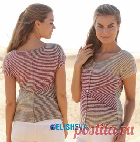 Кофточка Cross My Heart от Drops Design вязаная спицами | Блог elisheva.ru