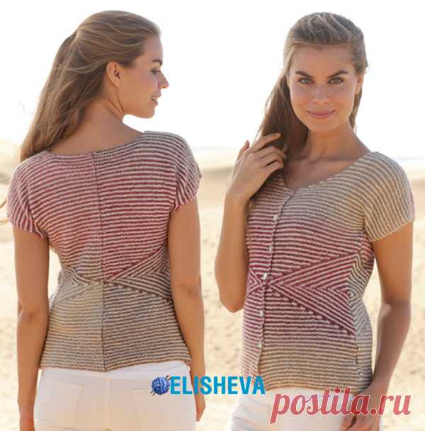 Кофточка Cross My Heart от Drops Design вязаная спицами | Блог elisheva.ru