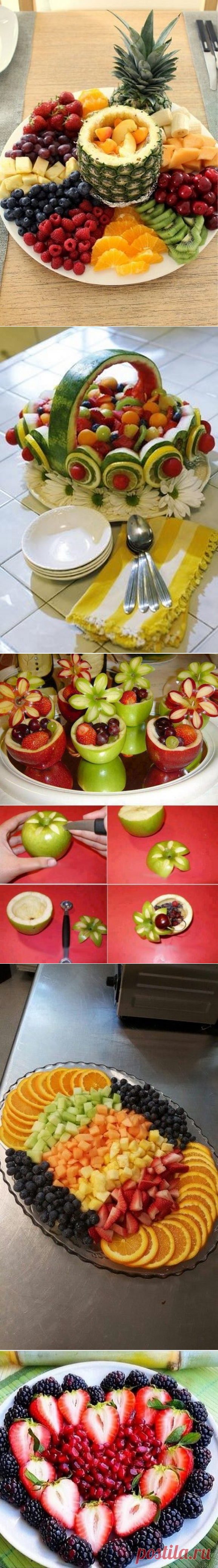 Как красиво нарезать фрукты? Фото идеи нарезки из фруктов своими руками
