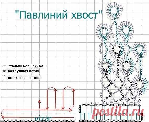 Воротник Павлиний хвост