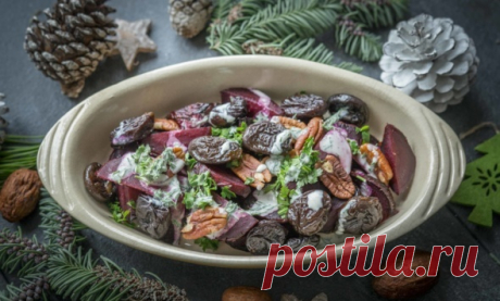 Запечённая свекла с черносливом в мандариновом соусе