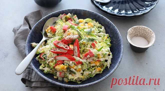 Салат с пекинской капустой и крабовыми палочками, пошаговый рецепт с фото на 152 ккал Салат с пекинской капустой и крабовыми палочками. Вкусный рецепт приготовления с пошаговым описанием, фото и отзывами. Удобный поиск рецептов и кулинарное вдохновение на Gastronom.ru