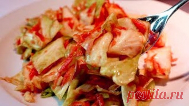 1 капуста и 1 морковь - вы никогда не ели такой вкусный салат. Весь секрет в заправке!