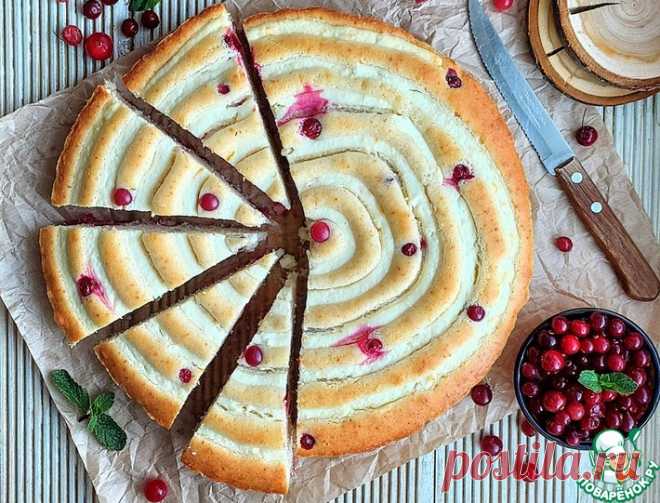 Пирог с клюквой и творогом Кулинарный рецепт