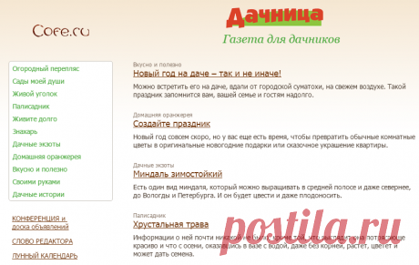 ДАЧНИЦА — Газета для дачников