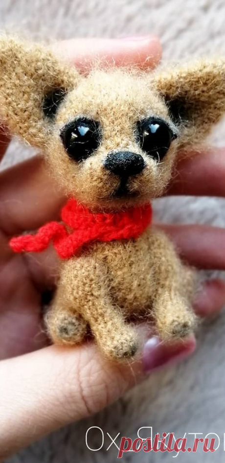 PDF Щеночек Эклер крючком. FREE crochet pattern; Аmigurumi animal patterns. Амигуруми схемы и описания на русском. Вязаные игрушки и поделки своими руками  #amimore - Собака, пёс, собачка, щенок, пёсик.