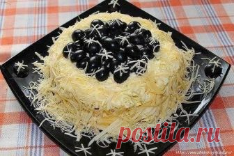 САЛАТ «ПЕРВЫЙ СНЕГ» с сырными снежинками - красивый и невероятно вкусный!