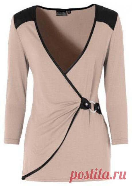 Футболка с ремешками бежевый матовый - Для женщин - bonprix.kz