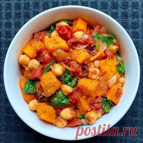 Овощное рагу с тыквой - аппетитное и вкусное.