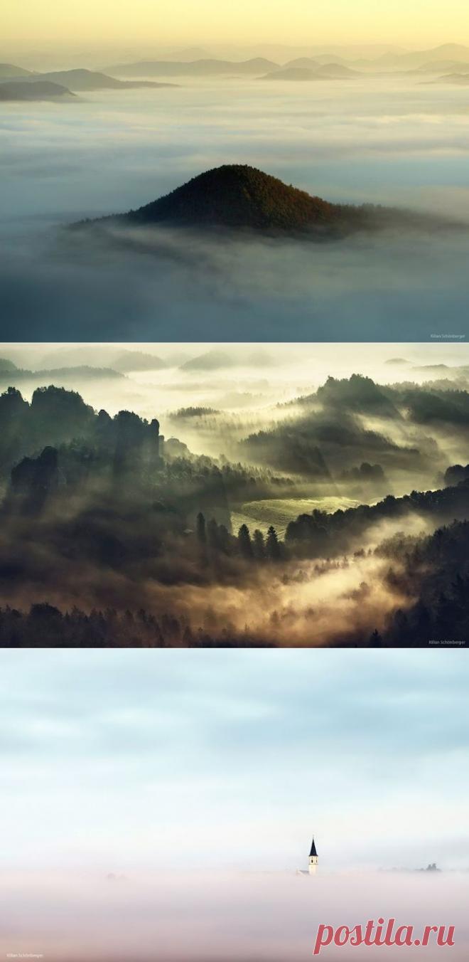 Обволакивающий утренний туман. Фотограф Килиан Шенбергер (Kilian Schoenberger) - Фотоискусство