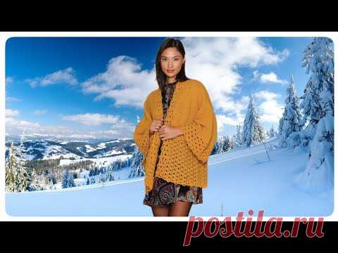 🔥Вяжем крючком суперский кардиган, жакет на любую фигуру, размер, возраст!