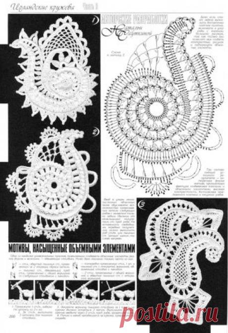 Ажурные пейсли из журнала *Дуплет* / Вязание крючком / Вязание крючком для начинающих