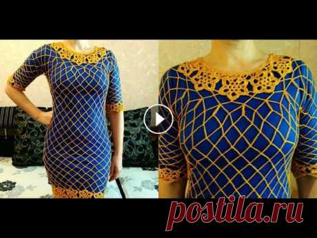 Как связать платье из цветочных мотивов. Crochet Dress. Ссылка на цветочные мотивы здесь: Шляпка крючком здесь: OtuEV0yq-8c?list=PLZ5wikUgFyeyrf5PTxSuRi7U6hV529mCo...